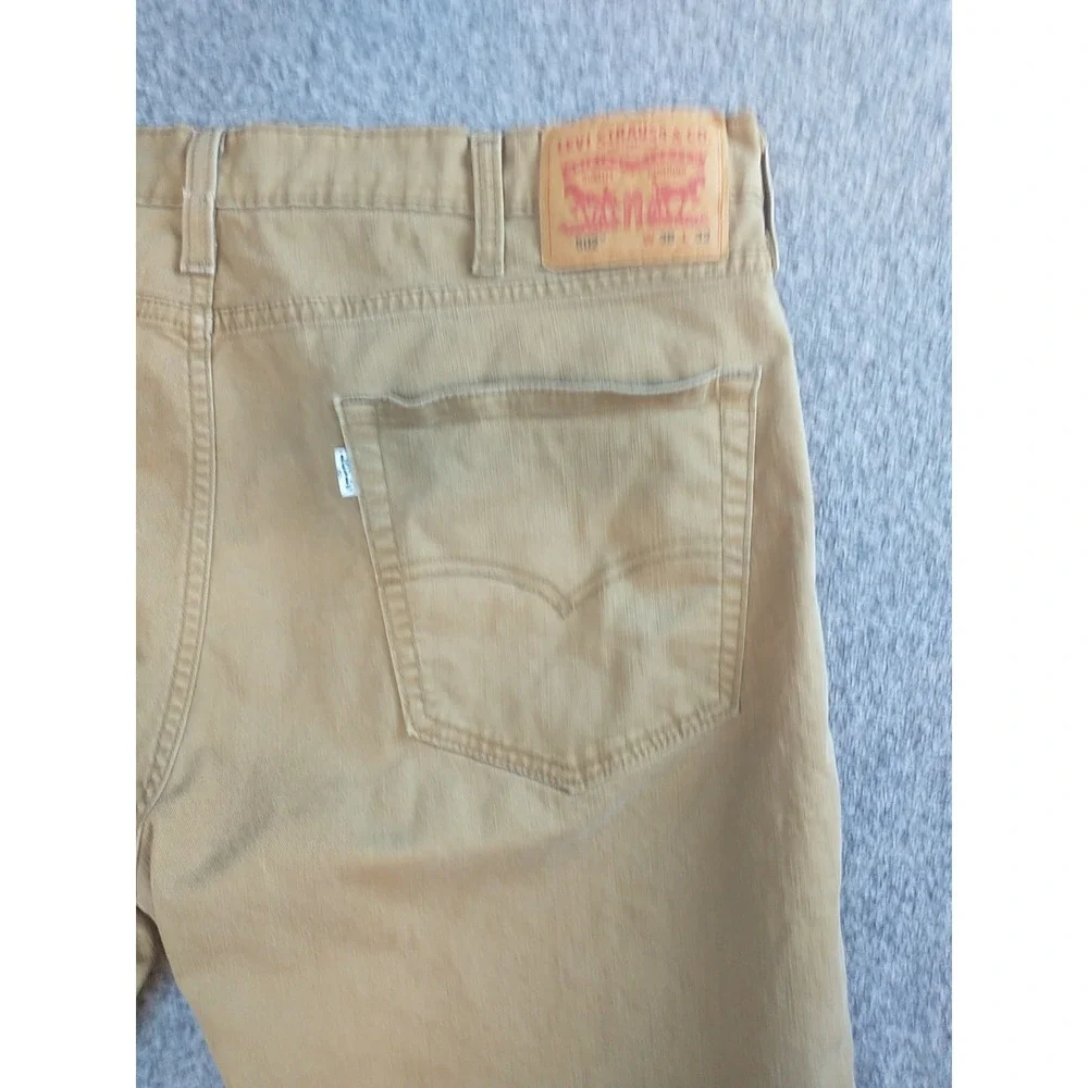 Levi's 502 Regular Taper Tan Khaki Pants Mens 36x29 Tapered Chino Trouser